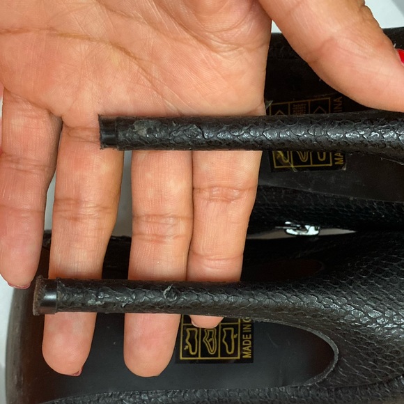 Black Snake Skin Lace Up Boots/Booties Size 36 - Picture 3 of 5